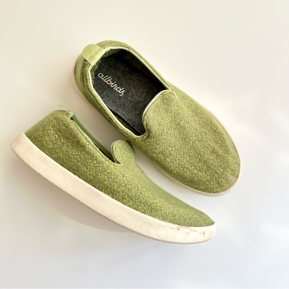 allbirds "Smallbirds" Green Wool Slides